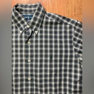 Ralph Lauren Classic Fit Men’s M 15.5 Plaid Button Down Long Sleeve Shirt